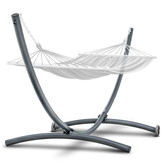 Hangmat standaard - met wielen - 380x130x125 cm - antraciet