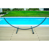 Hangmat standaard - met wielen - 380x130x125 cm - antraciet