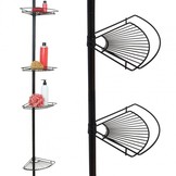 Telescopische doucherek - zwart - 2 niveaus