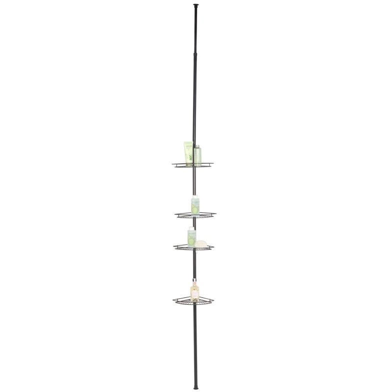 Telescopische doucherek - zwart - 2 niveaus