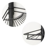 Telescopische doucherek - zwart - 2 niveaus