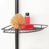 Telescopische doucherek - zwart - 2 niveaus