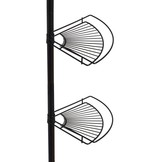Telescopische doucherek - zwart - 2 niveaus