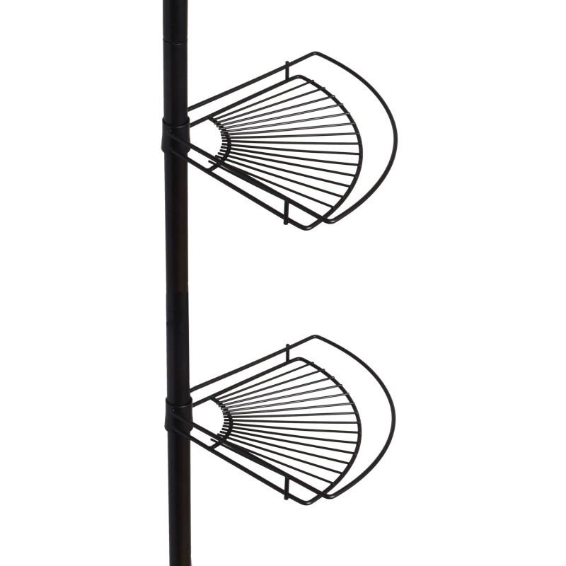 Telescopische doucherek - zwart - 2 niveaus