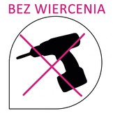 Telescopische doucherek - zwart - 2 niveaus