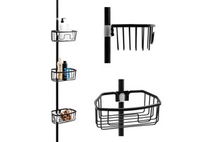 Telescopische doucherek - zwart - 3 niveaus