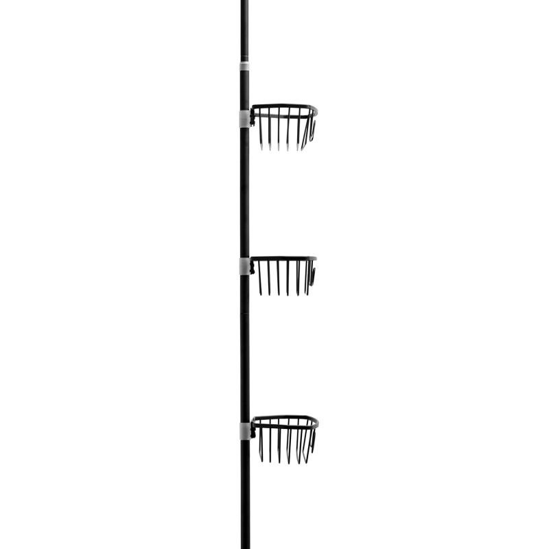 Telescopische doucherek - zwart - 3 niveaus
