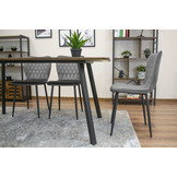 Fox velvet stoel - set van 4 eetkamerstoelen - donkergrijs