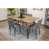 Fox velvet stoel - set van 4 eetkamerstoelen - donkergrijs