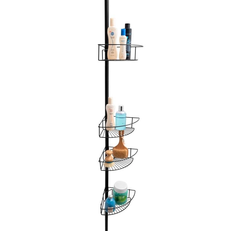 Telescopische doucherek - zwart - 4 niveaus