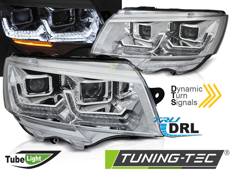 Koplampen voor VW T6.1 vanaf 2020 - DRL CHROOM
