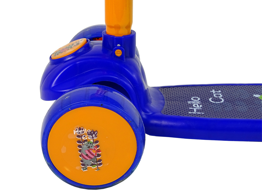 Driewieler kinderstep - met zitje - blauw oranje - tot 30 kg