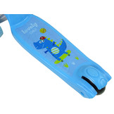 Driewieler kinderstep - met led verlichting - blauwe krokodillen