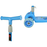 Driewieler kinderstep - met led verlichting - blauwe krokodillen