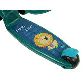 Driewieler kinderstep - met zitje - groen - met leeuw- tot 30 kg