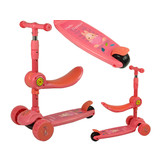 Driewieler kinderstep - met zitje - roze - konijn - tot 30 kg