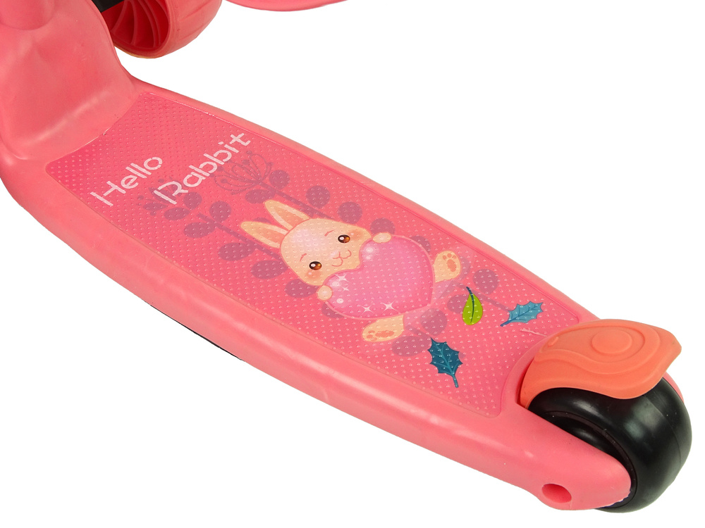 Driewieler kinderstep - met zitje - roze - konijn - tot 30 kg