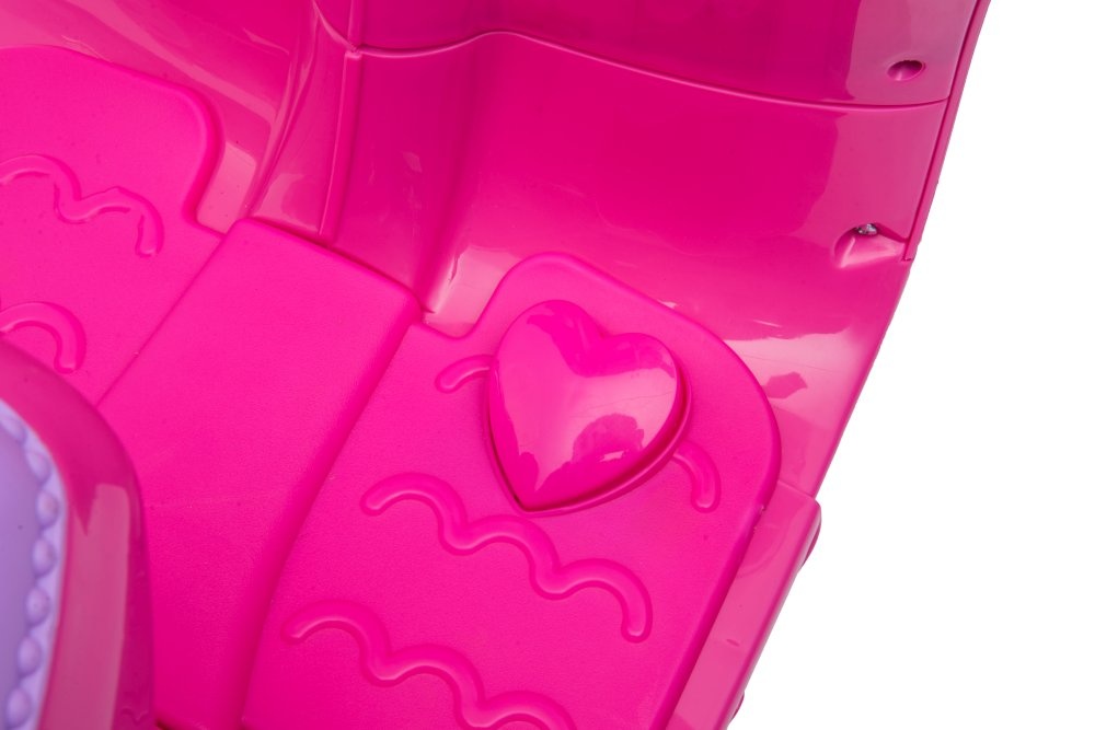 Kinder scooter - roze - met zijspan - elektrisch - max. 30kg