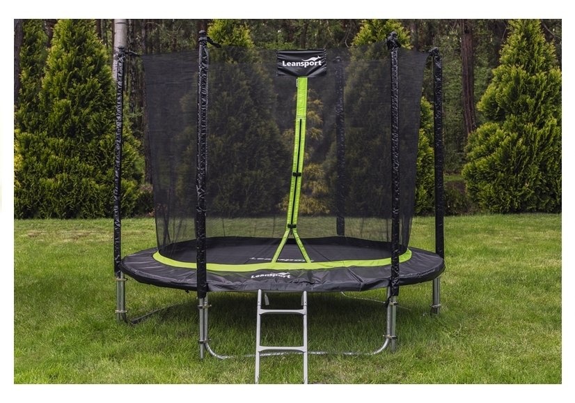 Trampoline - 244 cm - groen zwart - veiligheidsnet - tot 100kg
