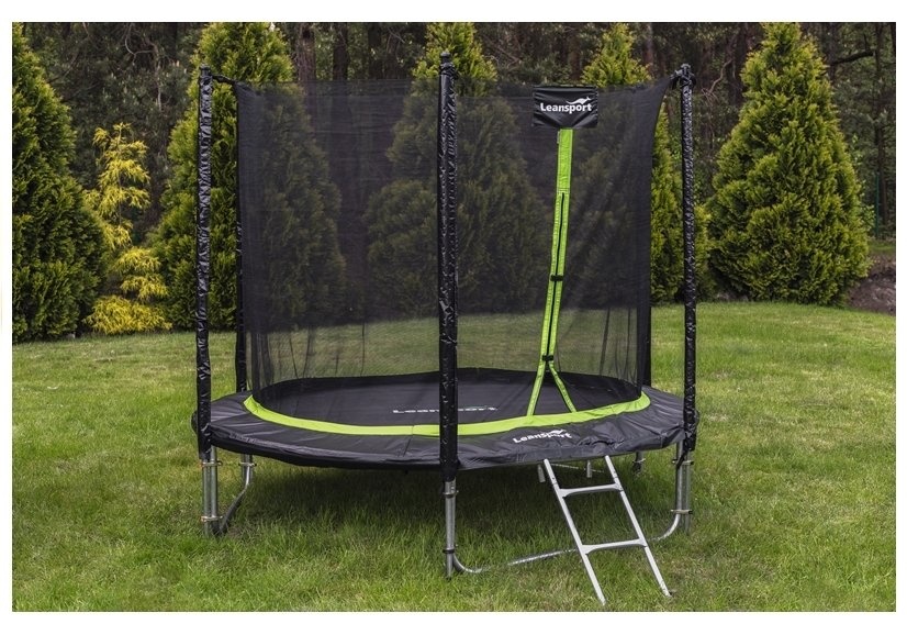 Trampoline - 244 cm - groen zwart - veiligheidsnet - tot 100kg