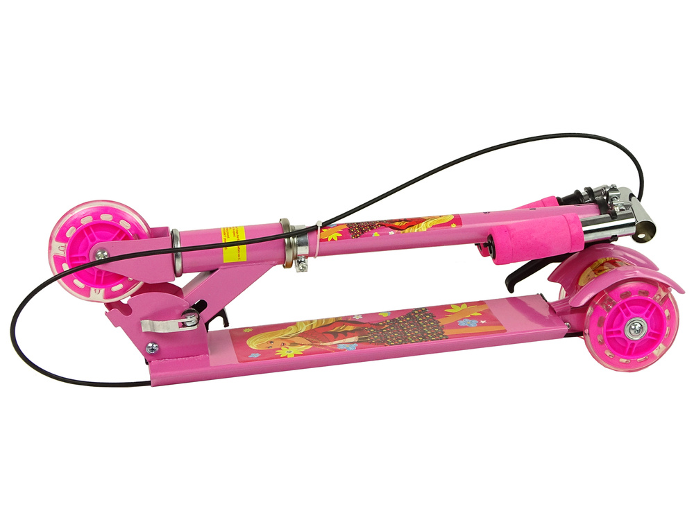 Kinderstep 3 wielen - met handrem - max.gewicht 30kg - roze