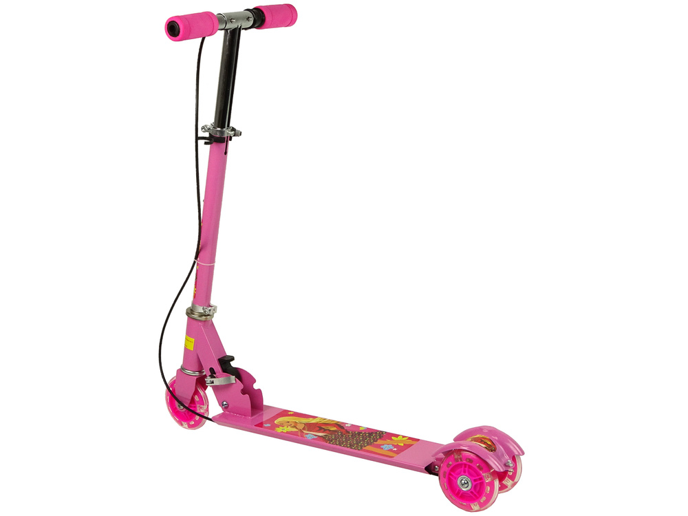 Kinderstep 3 wielen - met handrem - max.gewicht 30kg - roze
