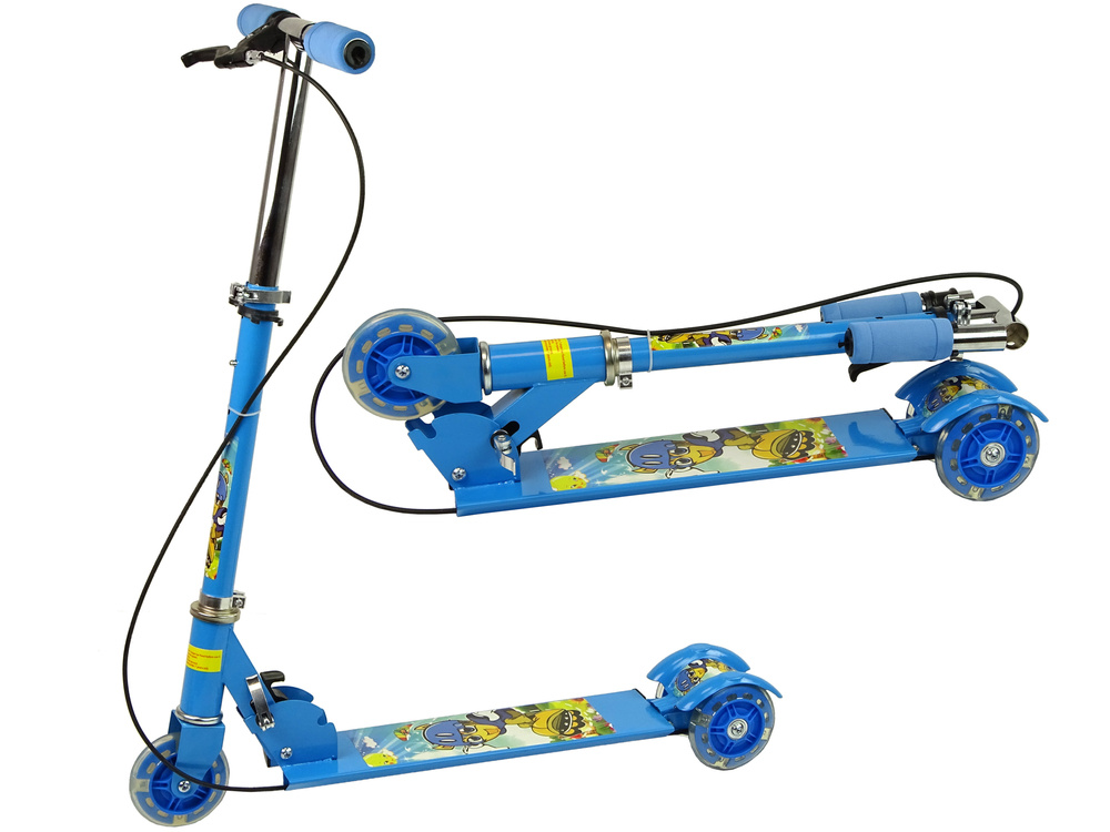 Kinderstep 3 wielen - met handrem- max.gewicht 30kg - blauw
