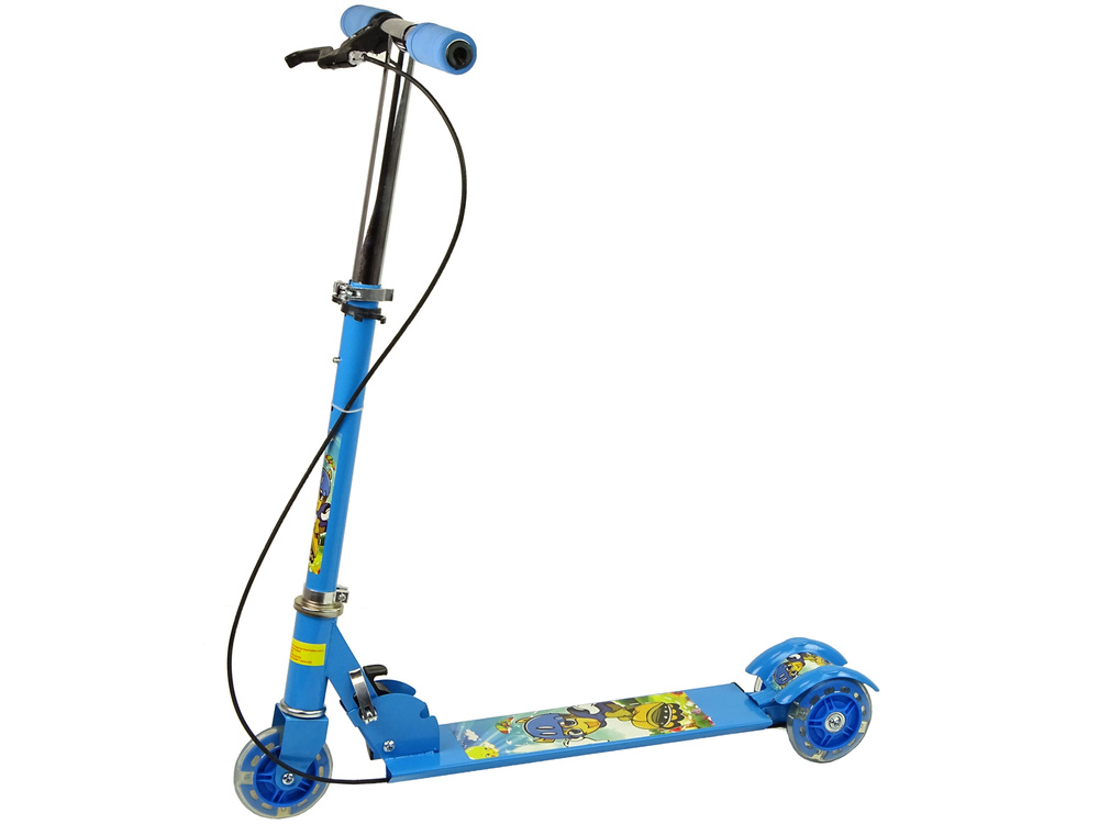 Kinderstep 3 wielen - met handrem- max.gewicht 30kg - blauw
