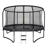 Trampoline - 305 cm - met net en ladder - tot 150 kg - zwart