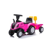 Speelgoed tractor - roze - met aanhanger - tot 25 kg - 91x 29x44 cm