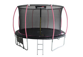 Trampoline - 183 cm - roze zwart - veiligheidsnet - tot 50kg