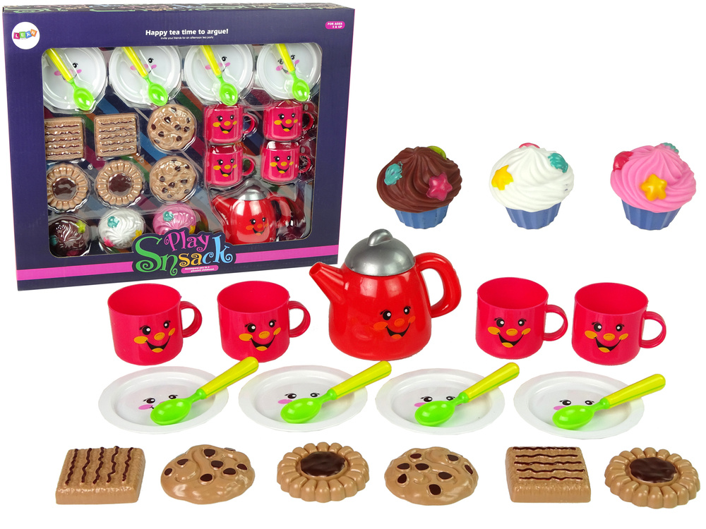 Theeservies kind - met snacks - servies
