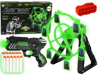 Speelgoed machinegeweer - 22cm - roterend schietdoel - 12 pijlen