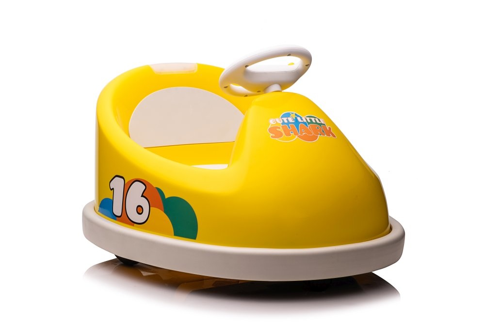 Elektrische botsauto  - max 30 kg - 69x60x46 cm - geel