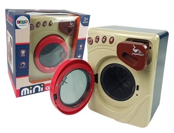 Speelgoed wasmachine - elektrisch - 14 cm x 19 cm x 11,5 cm