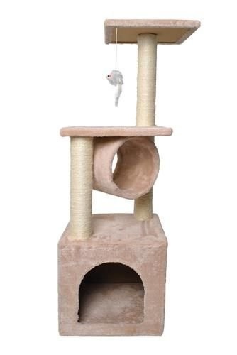 Kleine krabpaal - 4 platformen - melk roze - 90 x 35 cm