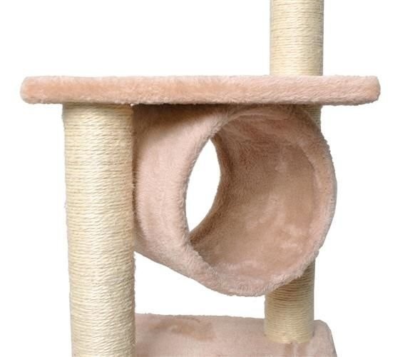 Kleine krabpaal - 4 platformen - melk roze - 90 x 35 cm