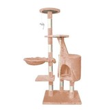 Grote krabpaal - 5 platformen - melk roze - <br />
118 x 49 cm