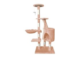 Grote krabpaal - 5 platformen - melk roze - <br />
118 x 49 cm