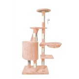 Grote krabpaal - 5 platformen - melk roze - <br />
118 x 49 cm
