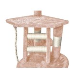 Grote krabpaal - 5 platformen - melk roze - <br />
118 x 49 cm
