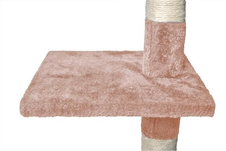 Grote krabpaal - 5 platformen - melk roze - <br />
118 x 49 cm