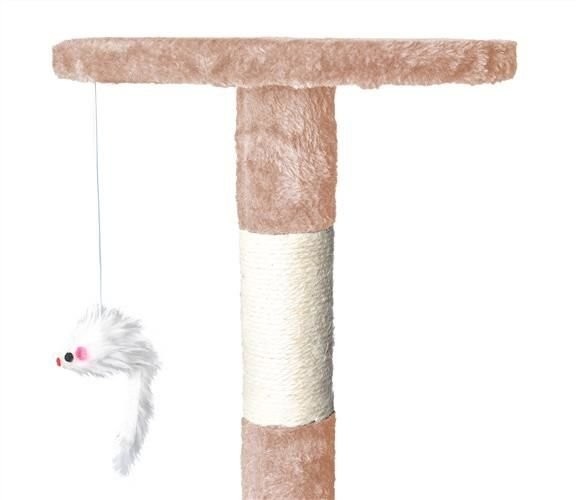 Grote krabpaal - 5 platformen - melk roze - <br />
118 x 49 cm