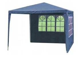 Tuin paviljoen - 2 zijwanden - blauw