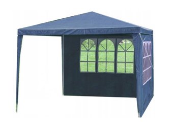 Tuin paviljoen - 2 zijwanden - blauw