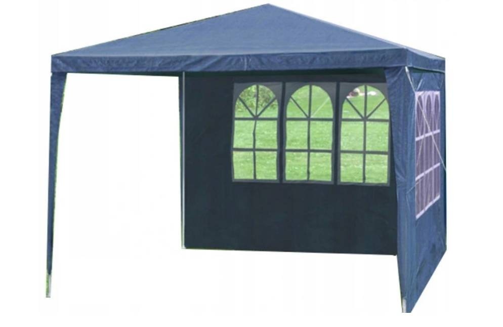 Tuin paviljoen - 2 zijwanden - blauw