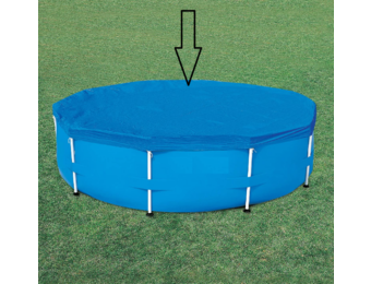 Afdekzeil voor 360 cm diameter opzetzwembaden - Avenli zwembad cover - blauw