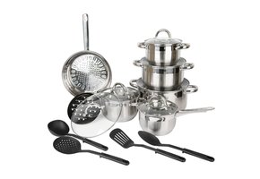 Pannenset RVS - grijs - 12 delig - geschikt voor inductie & keramisch