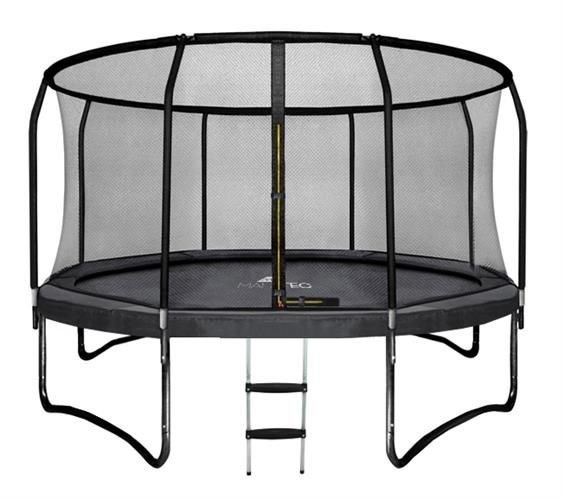 Trampoline - 366 cm - met net en ladder - tot 150 kg - zwart
