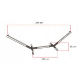 Hangmat standaard – Rozen hout 340 x 85 cm – incl montageset